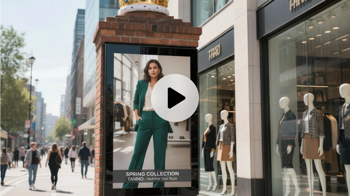 一支由 aiease 圖片轉影片工具生成的商務街景影片